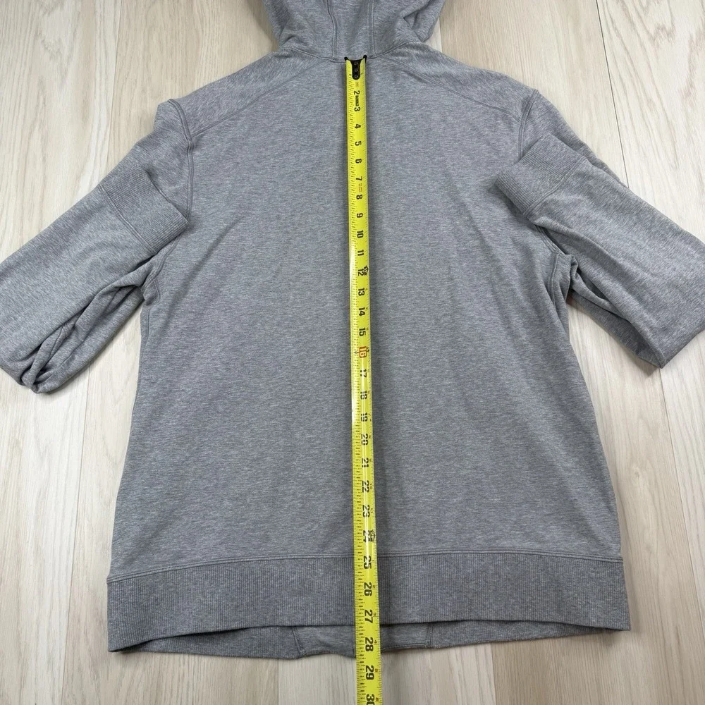 Lululemon Cross Cut Hoodie Sweatshirt Gray Full Zip Athletic Mens Size L Large